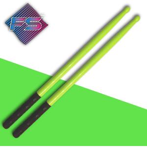 FITSTIX Drumsticks for Fitness & Aerobic Workout Classes Drum Sticks, Strong and Light Weight design make a fun addition to any exercise routine or class. (UV GREEN + FITGRIPS)