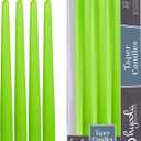 Hyoola Tall Taper Candles - 10 Inch Lime Dripless, Unscented Dinner Candle - Paraffin Wax with Cotton Wicks - 8 Hour Burn Time (Pack of 12)