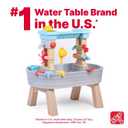 Step2 Rain Showers & Flow Kids Water Table, Outdoor Toddler Activity Table, 15-Piece Accessory Set, Ages 1.5+ Years Old, Multicolor (Gray, Blue, Red)