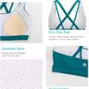 RUNNING GIRL Sports Bras for Women,Y-Back Medium Support Workout Sports Bra Padded Racerback Supportive Bras Push up (S)