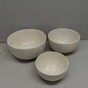 AmorArc Ceramic Mixing Bowls,Stoneware Nesting Bowls Set of 3 for Kitchen