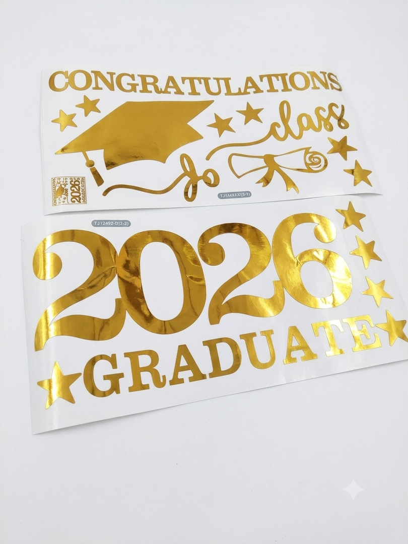 Golden Graduation Stickers