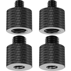 3/8 to 1/4 Camera Screw Adapter Thread 4 Pcs 1/4 Female to 3/8 Male and 3/8 Female to 1/4 Male Camera Tripod Adapter for Camera Monitor Tripod Mic Mount Microphone Stand
