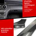 Center Console Dashboard Panel Cover, Carbon Fiber Pattern Style, Interior Decoration Accessories for Mercedes Benz C Class W205 2015-2018 GLC X253 2016-2021