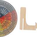 DOITOOL Feeling Wheel Office Decor Mood Science Chart Therapy Decor Wooden Emotion Wheel