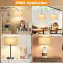 OUTON Beige Large Drum Lamp Shades for Floor Lamps, 17.5" Top x 17.5" Bottom x 10" High, Easy to Assemble, Replacement Linen Lampshades for Table Lamps & Bedside Lamps (1.65" Spider)