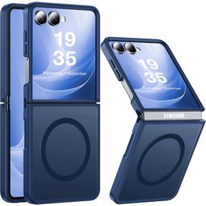 NO.1 Magnetic for Samsung Galaxy Z Flip 7 Case, Dark Blue