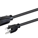Black Extension Cord 10 Feet 3 Prong Extension Cords Thin for Outdoor Use Indoor Use with Single Outlet - Ideal for Holiday Lights, Lamps, Cameras, Appliance (1 Pack)