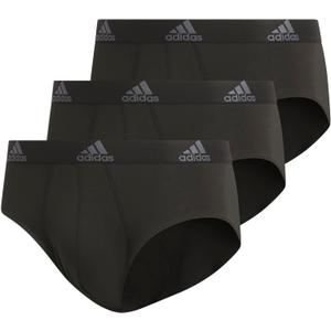 adidas mens Performance Stretch Cotton Brief Underwear (3-pack) Designed for Active Comfort and All Day Wear. (Large, Black/Onix Grey)