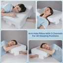 Side Sleeper Pillow with Arm Hole - Adjustable Shoulder Pillow for Side Sleepers, Memory Foam Pillow Provides Support & Reduces arm Pressure, Cooling Arm Pillows, Rotator Cuff Pain Relief