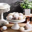 Gejoy 24 Pcs Neutral Easter Eggs Plastic Fake Chicken Eggs 2.36 Inch Vintage Boho Easter Decor Pastel Bowl Vase Fillers Farmhouse Spring Decorations for Home Table DIY Craft (Cream)