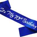 It's My 70th Birthday Sash, Royal Blue Birthday Sash for 70th Birthday Party Supplies, Birthday Gifts for Girl or Boy 70th Birthday Party Favors