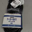 Iron Forge Cable 14 Gauge Outdoor Extension Cord 10 Ft, SJTOW 14/3 Heavy Duty Black Extension Cord 3 Prong, Oil Resistant & Flame Retardant