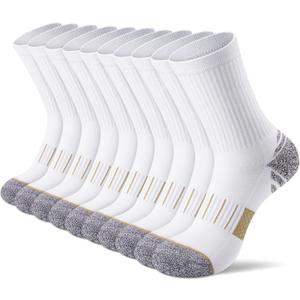 Crew Socks for Women,Athletic Hiking Running Compression Socks with Cushioned Support 3-6 Pairs (8-10)