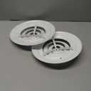 Therwen 2 Pieces 6 Inch Round Vent Cover, Ceiling Diffuser HVAC Vent Duct Cover Replacement with Screws to Install for Home Ventilation Use, Fitting in 6 Inch Duct, Outer Dimensions: 9-15/16"