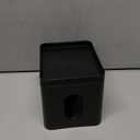 Y-in Hand Tissue Box Cover, Square Facial Tissue Holder Storage for Bathroom Vanity, Countertops, Dressers, Night Stand, Parlors and Offices - Black