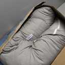 Meiz Pregnancy Pillows for Sleeping, Full Body Pregnancy Pillow with 300TC Comfy Pillowcase & Microfiber Inner Cover- for Back Support - 65 Inch (Grey)