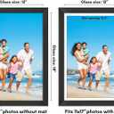 Americanflat 12x18 Poster Frame with Shatter-Resistant Glass - Use as 11x17 Frame with Mat or Display 12x18 Photo Without Mat - Hudson Collection - Wide Picture Frames for Wall Display - Black