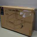 Stainless Steel Litter Box, Extra Large Litter Boxes for Big Cats, XLarge Metal Cat Litter Box with Lid, Anti-Urine Leakage XL Box with High Sides, Easy Clean, Non-Sticky (Dark Grey)