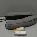 Sunolga 32" Door Draft Stopper Blocks Hot and Cold Air with Removable Washable Cover for Gaps Up to 3", All-Season Seal for Noise, Door Sweep for Bottom of Door and Window, Home Essentials, Gray