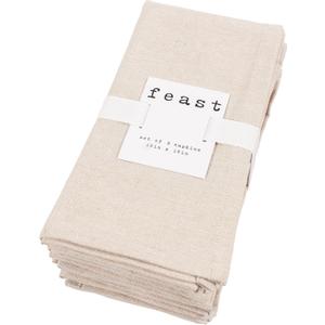KAF Home Overbrook Chambray Dinner Napkins - Set of 8 (Beige)