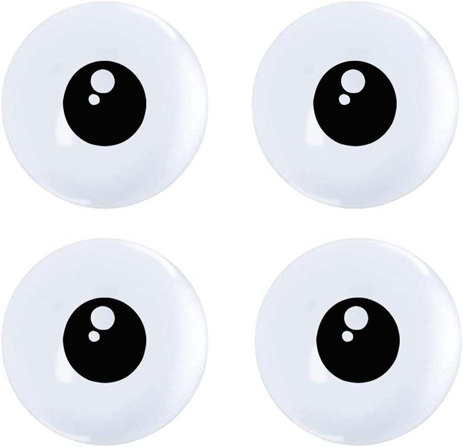BEISHIDA 5 Inch Halloween Eyeball Top Latex Balloons White Black Eye Printed Balloon for Animals Eye DIY Creations Birthday Party Halloween Decoration Garland Balloon Arch Baby Shower 50pcs