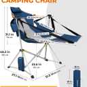 KingCamp Hammock Chair with Footrest – Heavy Duty Swinging Rocking Camping Chairs for Adults up to 400lbs, Folding Portable Oversized Rocker with Cup Holder & Pillow for Outdoor Beach Lawn RV Sports