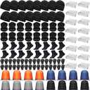 Homeless Care Package Supplies Bulk,96 Pcs Winter Beanies Hat Neck Warmer Socks Bulk Set Gloves Set with Drawstring Bags