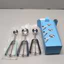 Cookie Scoop set, Size #60/ #40/ #20, Cookie Dough Scoop, 3 Pack Cookie Scoops for Baking, Non-Slip Grip, Blue/Black/Mint, For Cookies Muffin Cupcake Meatball Ice Cream