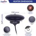 Laguna PowerHeat 315-Watt Floating Pond Heater for Outdoor Ponds with Fish Thermostat-Controlled De-Icer with LED Indicator, Safe for Plastic & Liner Ponds, 22 ft Cord