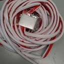 White Rubber Weather Stripping Door Seal Strip, D Shape Door Rubber Weather Seal Strip, SelfAdhesive Door Weatherstripping Soundproofing Door Sealing Strip for Windows (50 feet, White)
