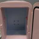 EUHOMY Mini Fridge, 4 Liter/6 Cans AC/DC Small Refrigerator for Skincare, Portable Cooler and Warmer for Skin Care, Cosmetics, Beverage, 4L Makeup Mini Fridge for Bedroom, Car, Office, Dorm, Pink