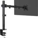 Single Monitor Desk Mount, Heavy Duty Adjustable Monitor Stand for 13"-32" Screen, Monitor Arm Desk Mount Holds Up to 22lbs with C Clamp/Grommet Base