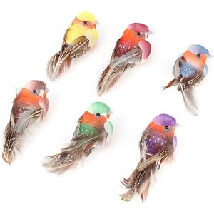 12Pcs Artificial Bird Ornaments, Cute Bird Decor for Christmas Tree, Wreaths, Seasonal Holiday Displays, DIY Crafts and Home Decor