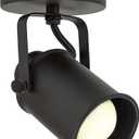 Industrial Wall Lamp with Plug in Cord, Adjustable Retro Black Wall Lamp, Wall Mounted Spotlight Lamp,Wall Sconce Lamp for Hallway Headboard Picture Kitchen Bedroom Office (Pack of 1)