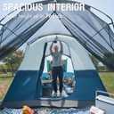 Portal 6 Person Instant Camping Tent with Screen Porch, Easy Set-up Waterproof Large Tunnel Tent, PFAS-Free Family Outdoor Big Tents for Camping, Backyard