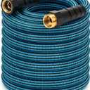NON-EXPANDABLE Garden Hose 50 ft, Heavy Duty Flexible Water Hose, Kink Resistant Lightweight Hybrid Hose with Durable Fabric Skin, Leakproof Hose Male to Female Fittings
