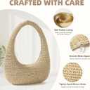 Straw Beach Bag for Women, Summer Tote Bag for Vacation, Hobo Shoulder Bag for Beach Wedding Travel