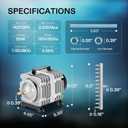 VIVOSUN Commercial Air Pump 1427 GPH 55W 90L/min 12 Outlet for Aquarium and Hydroponic Systems