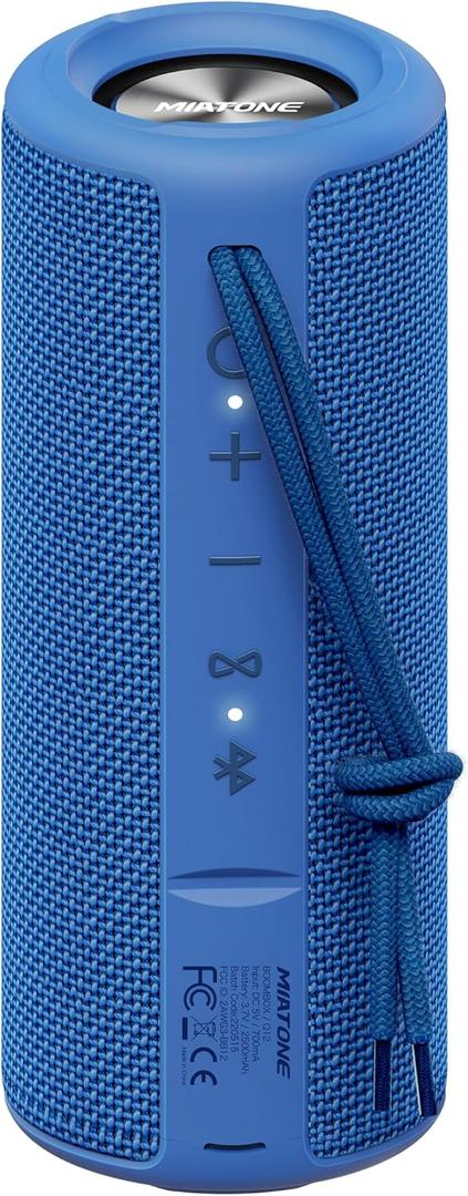 MIATONE Boombox Outdoor Portable Bluetooth Speakers Wireless Speaker Waterproof - Blue