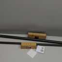 TONIAL1 Inch Double Curtain Rods 36 to 72 Inches (3 to 6 ft), Heavy Duty Decorative Drapery Rod for Windows 24 to 68 Inches (2 to 5.7 ft) with Classic Cap Finial, Black