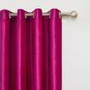 BULBUL Living Room Polyester Velvet Window Curtains 84 inch Length- 2 Panels Hot Pink Blackout Window Drapes Curtain Thermal Insulated Room Darkening Decor Grommet Curtains for Bedroom