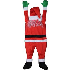 YEAHBEER 4.92 FT Christmas Hanging Santa Claus,Christmas Outdoor Decoration for Gutter or Roof/Chimney/Tree/Porch