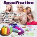 Lewhoo Crochet Kits for Beginner, 1312 Yards Acrylic Yarn Kit for Knitting and Crocheting, 25g24 Yarn Bundles with Accessories