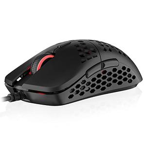 HK GAMING Mira M Ultra Lightweight Honeycomb Shell Wired RGB Gaming Mouse - Up to 12 000 cpi | 6 Buttons - 63g Only (Mira-M, Black)