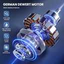 Careboda Premium 5 Function Full Electric Hospital Bed, Hospital Bed with PU Advanced Mattress, Quiet Wheels & IV Pole, ICU Electric Medical Bed with Core Motor, 85" x 44", 530lbs, Hospital & Home Use