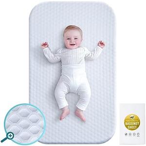 VaVaSoo Rocking Bassinet Sheet Fitted, Ultra Soft Bassinet Mattress Protector, 1 Pack size 31*19