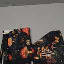 Mushroom Moth Kitchen Towel Set of 2 Soft Absorbent Black Hand Tea Towels for Kitchen Witchy Gifts Bathroom Home Decorations 16"x 24"