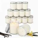12 PCS 8oz Large Vanilla Scented Candles, White Soy Wax Candle Set | Long Lasting Warm & Cozy Fragrance, Bulk Gifts for Weddings, Holiday, Home and Cafe Decor.