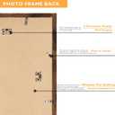 Wood 16x16 Frame with 14x14 Mat, for 40 x 40cm Diamond Art Painting, Display Picture 14 x 14 with Mat or 16 x 16 without Mat, Large 40x40 Picture Frame for Wall Hanging, Deep Brown, 1 Pack